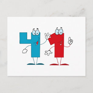 Carte Postale Numéro heureux 41