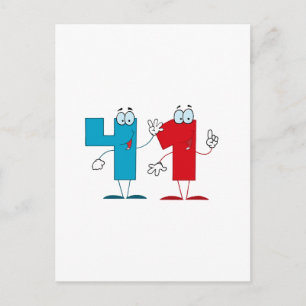Carte Postale Numéro heureux 41