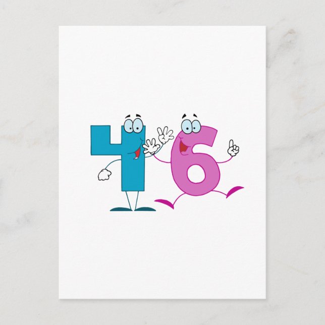 Carte Postale Numéro heureux 46 (Devant)