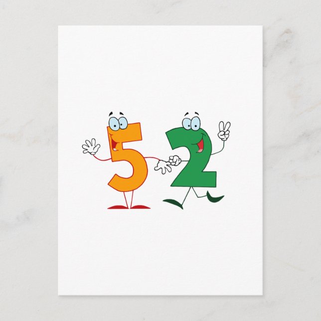 Carte Postale Numéro heureux 52 (Devant)