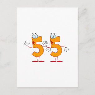 Carte Postale Numéro heureux 55