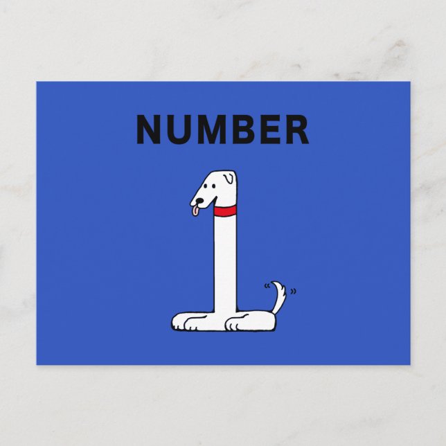 Carte Postale Numéro un chien (Devant)
