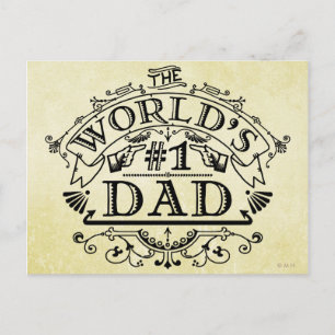 Carte Postale Numéro un papa Vintage fleurit au monde
