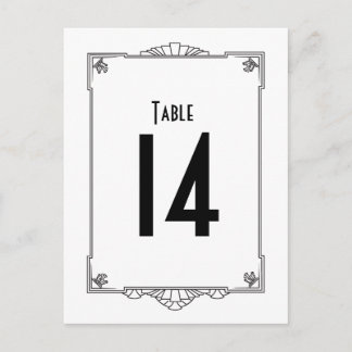 Carte Postale Numéros de tableau de style Art déco