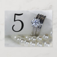 Numéros de tableau Mariage des anneaux de diamant 