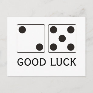 Carte Postale Numéros DICE pips 5 & 2 + vos idées