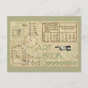 Carte Postale Numéros du diagramme mathématique du livre d'art