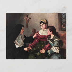 Carte Postale Nun donnant confort