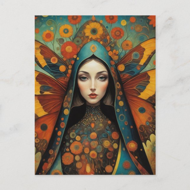 Carte Postale Nun papillon (Devant)