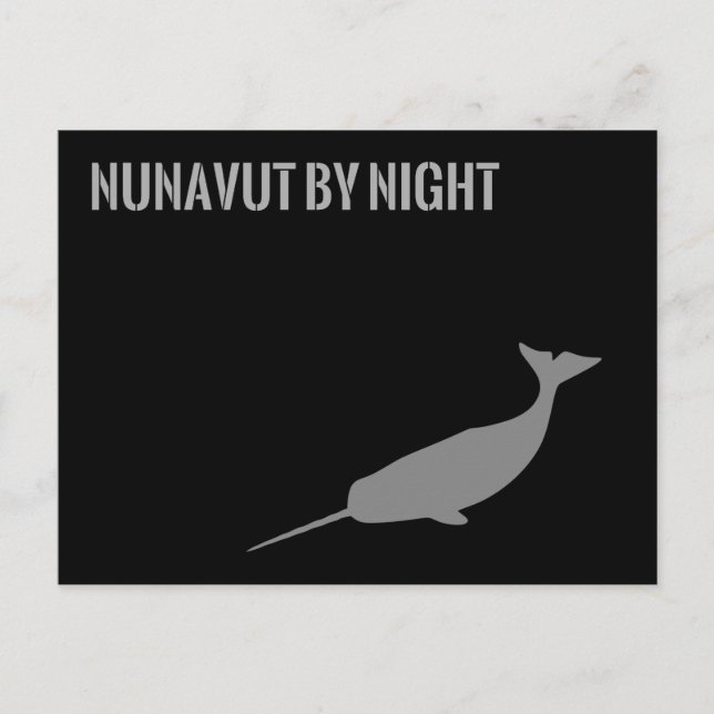 Carte Postale Nunavut par nuit (Devant)