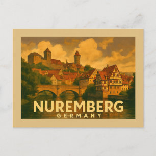 Carte Postale Nuremberg Allemagne Ville Art