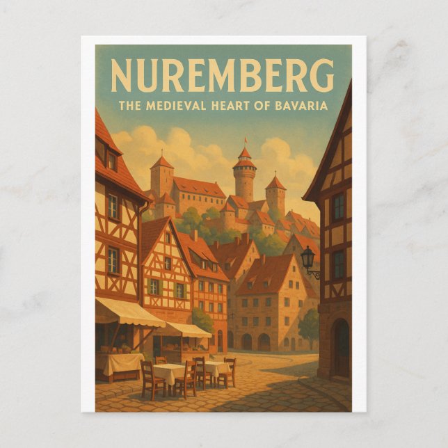 Carte Postale Nuremberg — Le cœur médiéval de Bavière (Devant)