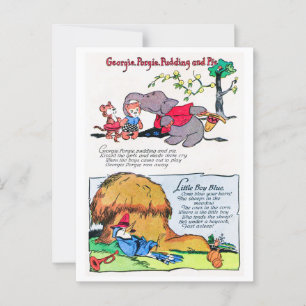 Carte Postale Nursery Rhyme - Georgie Porgy, Little Boy Blue