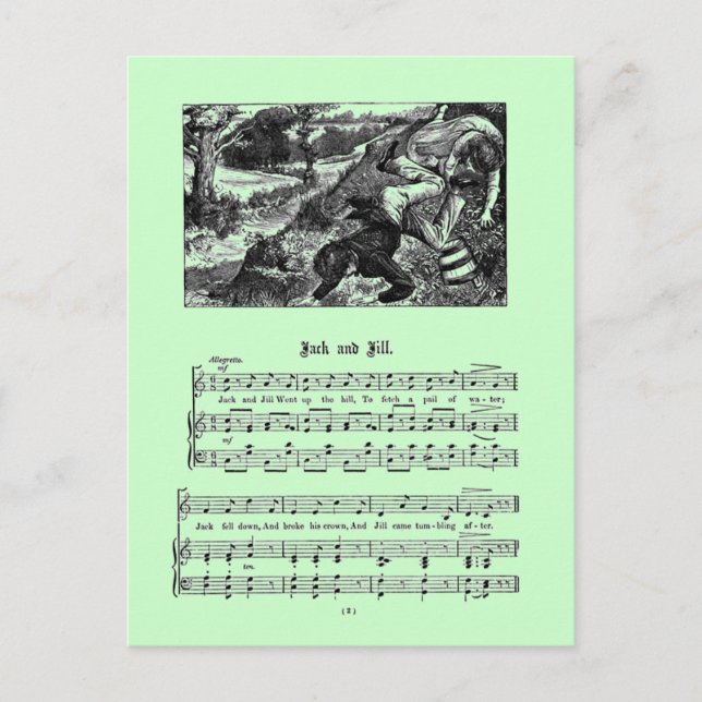 Carte Postale Nursery Rhyme Jack et Jill (Devant)