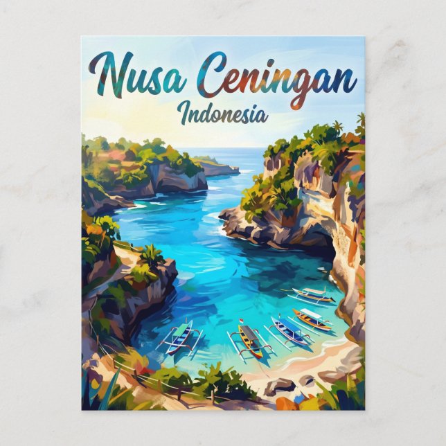Carte Postale Nusa Ceningan Indonésie (Devant)