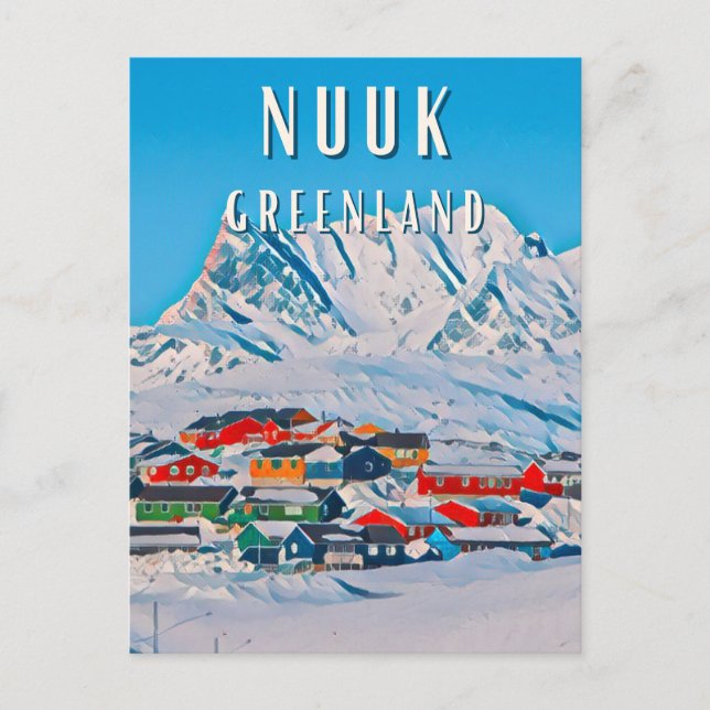 Carte Postale Nuuk, la ville polaire aux paysages époustouflants (Devant)