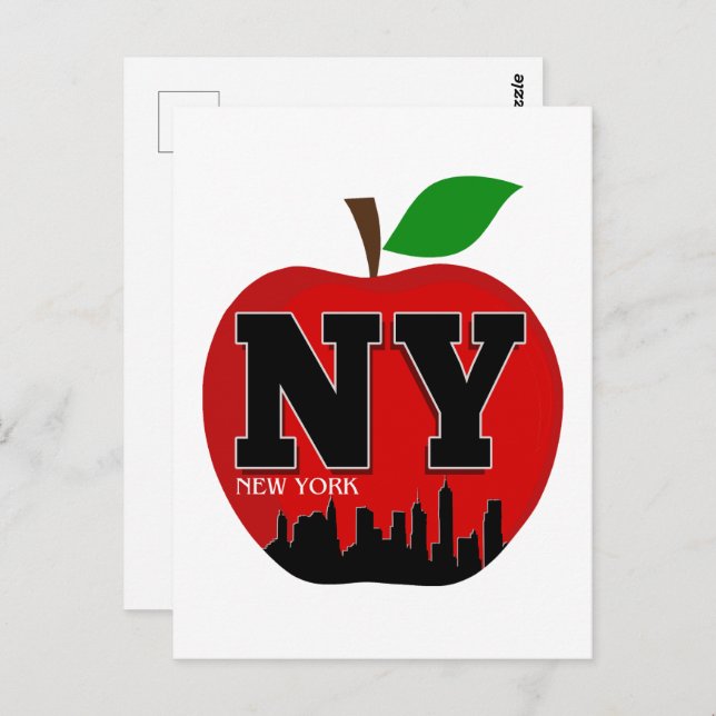 CARTE POSTALE NY NEW YORK LA GRANDE POMME (Devant / Derrière)