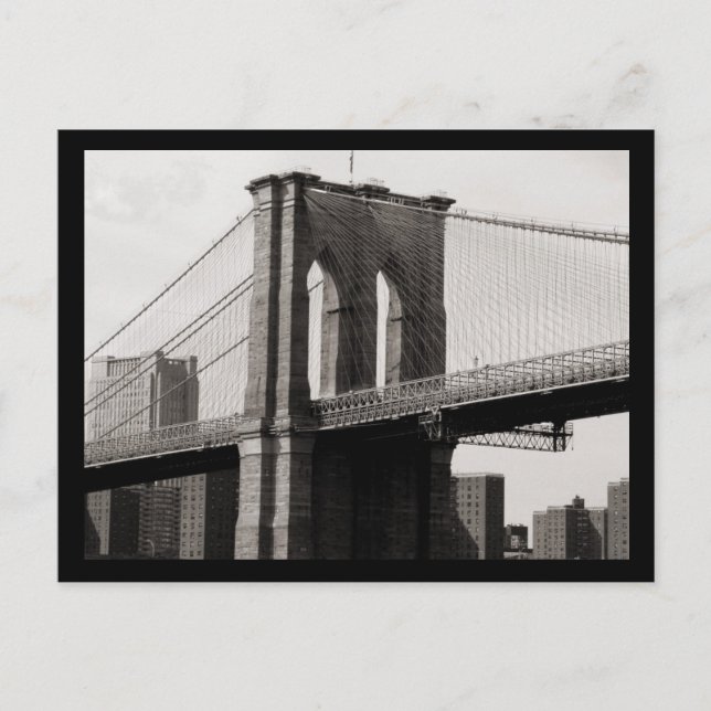 Carte Postale NYC Brooklyn Bridge Closeup (Devant)