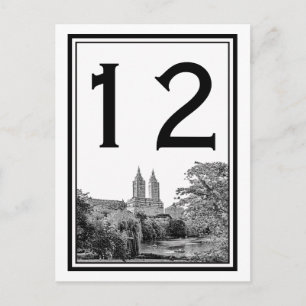 Carte Postale NYC Central Pk Lake San Remo Etched SQ Numéro de t