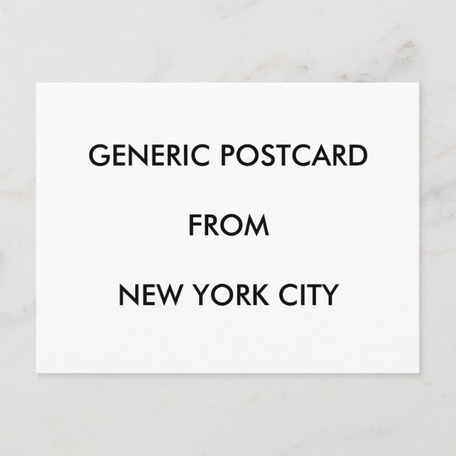 Carte postale - NYC Générique (Devant)