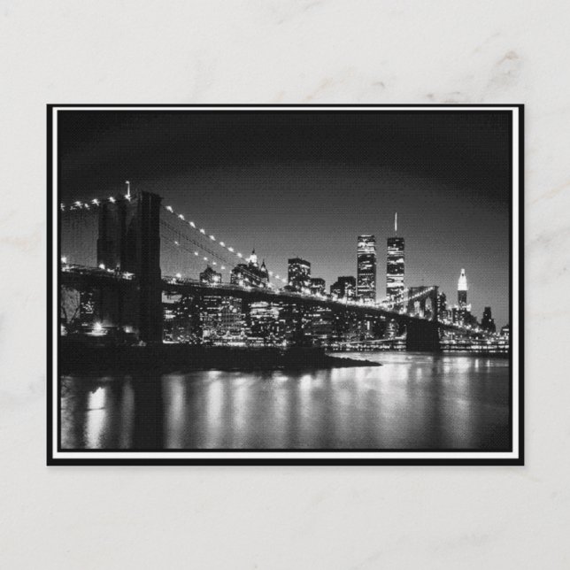 Carte Postale NYC noir et blanc (Devant)