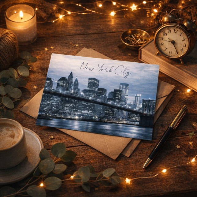 Carte Postale NYC Unforgettable Night Skyline  (Créateur téléchargé)
