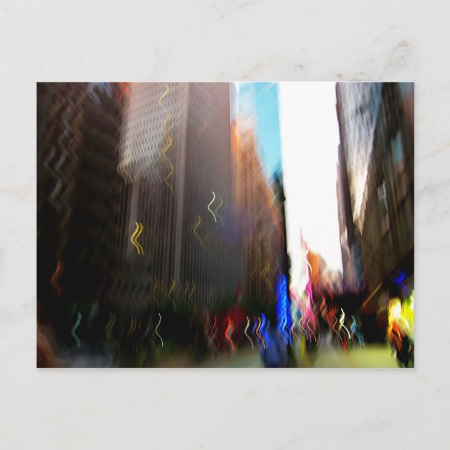 Carte postale NYC Vertical Blur (Devant)