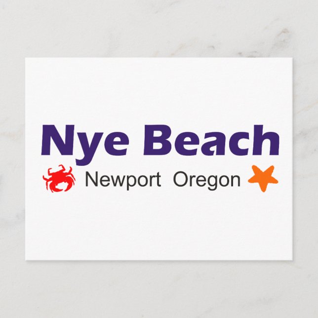 Carte Postale Nye Beach Newport Oregon (Devant)