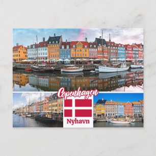Carte Postale Nyhavn Copenhagen Danemark