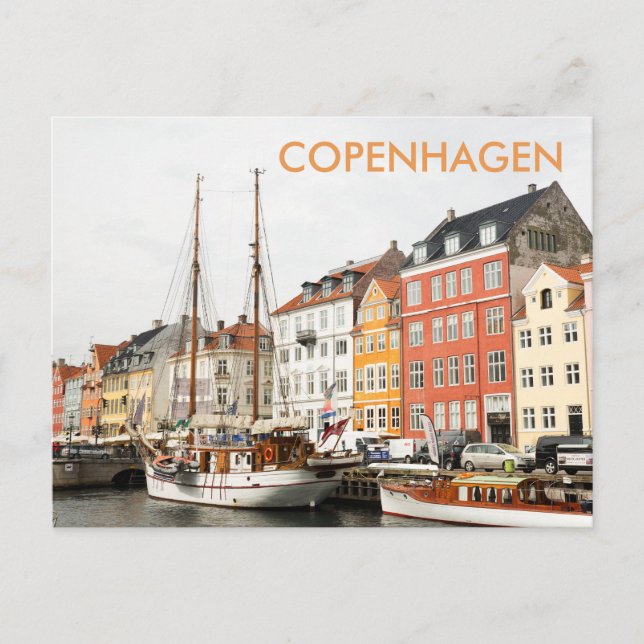 Carte Postale Nyhavn, Copenhagen Travel Postcard (Devant)