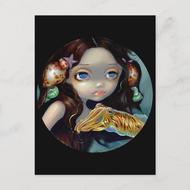 Carte postale "Nymphe avec une langouste" (Devant)