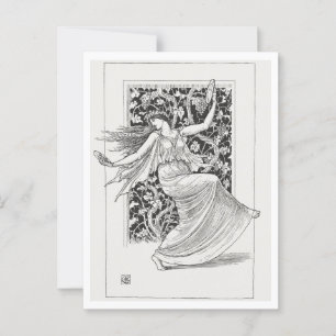 Carte Postale Nymphe Danseuse Walter Crane Art