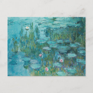 Carte Postale Nymphéas, peinture à l'huile d'art fin, Claude Mon