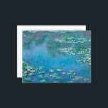 Carte Postale Nymphes, Claude Monet<br><div class="desc">Water Lilies est une série d'environ 250 peintures à l'huile réalisées par l'impressionniste Claude Monet français. Les peintures représentent son jardin fleuri chez lui à Giverny,  et ont été l'objet principal de sa production artistique pendant les trente dernières années de sa vie.</div>