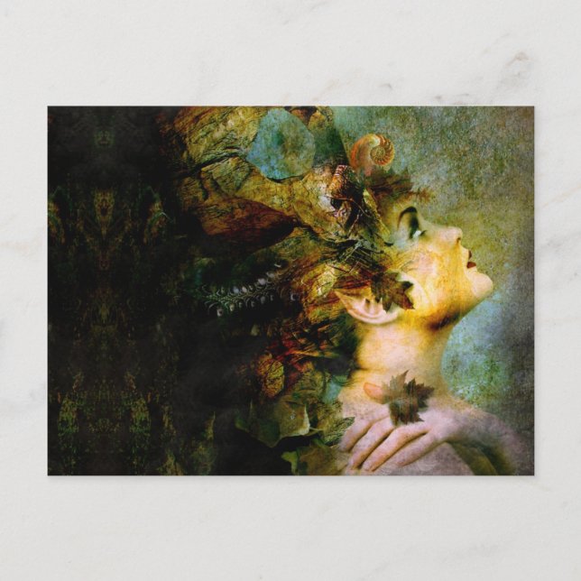 Carte Postale nymphette en bois (Devant)