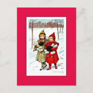 Carte Postale Nystrom - Enfants dans la neige (1), art