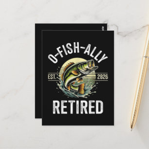 Carte Postale O-Fish-Ally Retraité Pêcheur 2026 Pêche