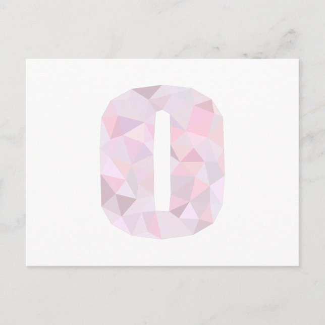 Carte Postale O - Triangles Poly Faible - Gris Violet Rose Neutr (Devant)