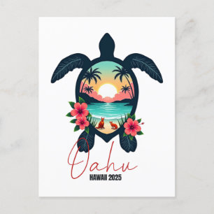 Carte Postale Oahu Hawaï 2025 Vacances d'été en famille pour la