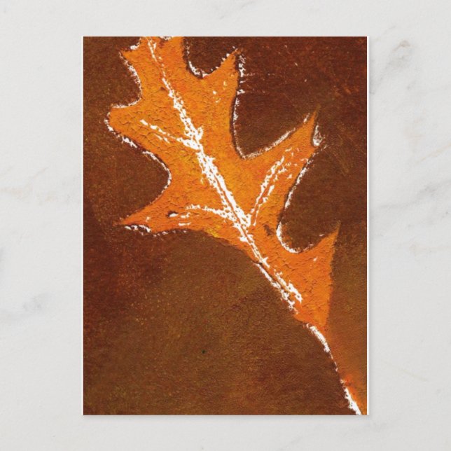 Carte postale "Oak Leaf Orange and Brown" Country  (Devant)