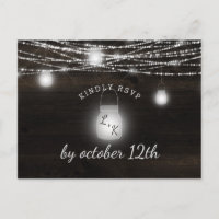 Oak Ridge Rustic Wood Mariage Repas Choix RSVP