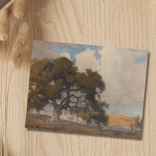 Carte Postale Oak Tree (1910) - Aquarelle Vintage majestueuse (Créateur téléchargé)