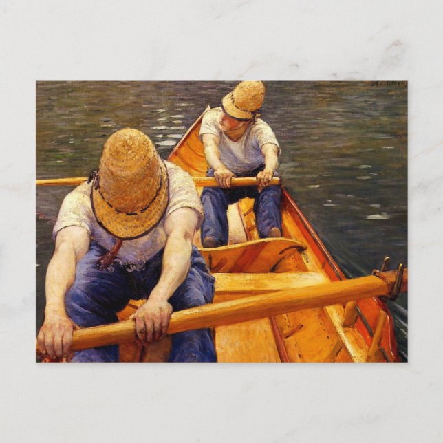 Carte Postale Oarsmen (Boatmen Rowing), peinture d'art (Devant)