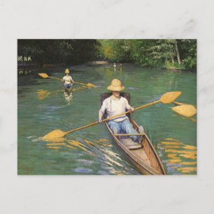 Carte Postale Oarsmen par Gustave Caillebotte, Art Vintage