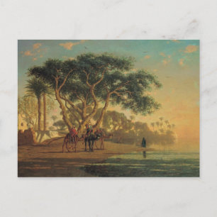 Carte Postale Oasis arabe, 1853