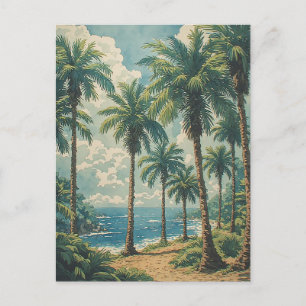 Carte Postale Oasis côtier tropical
