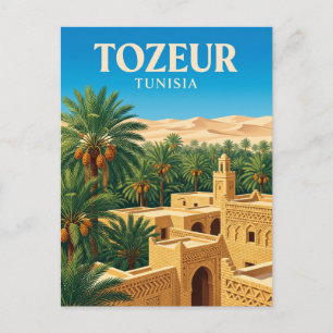 Carte Postale Oasis du Sahara à Tozeur Tunisie
