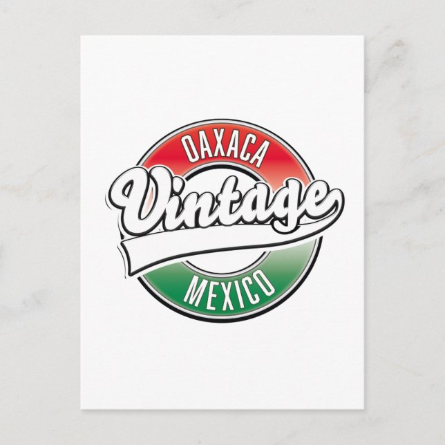 Carte Postale Oaxaca mexico logo vintage. aimant (Devant)