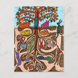 Carte Postale Oaxacan Bunny Tree of Life
