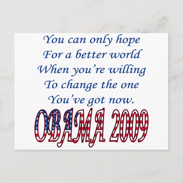 Carte Postale Obama 2009 (Devant)